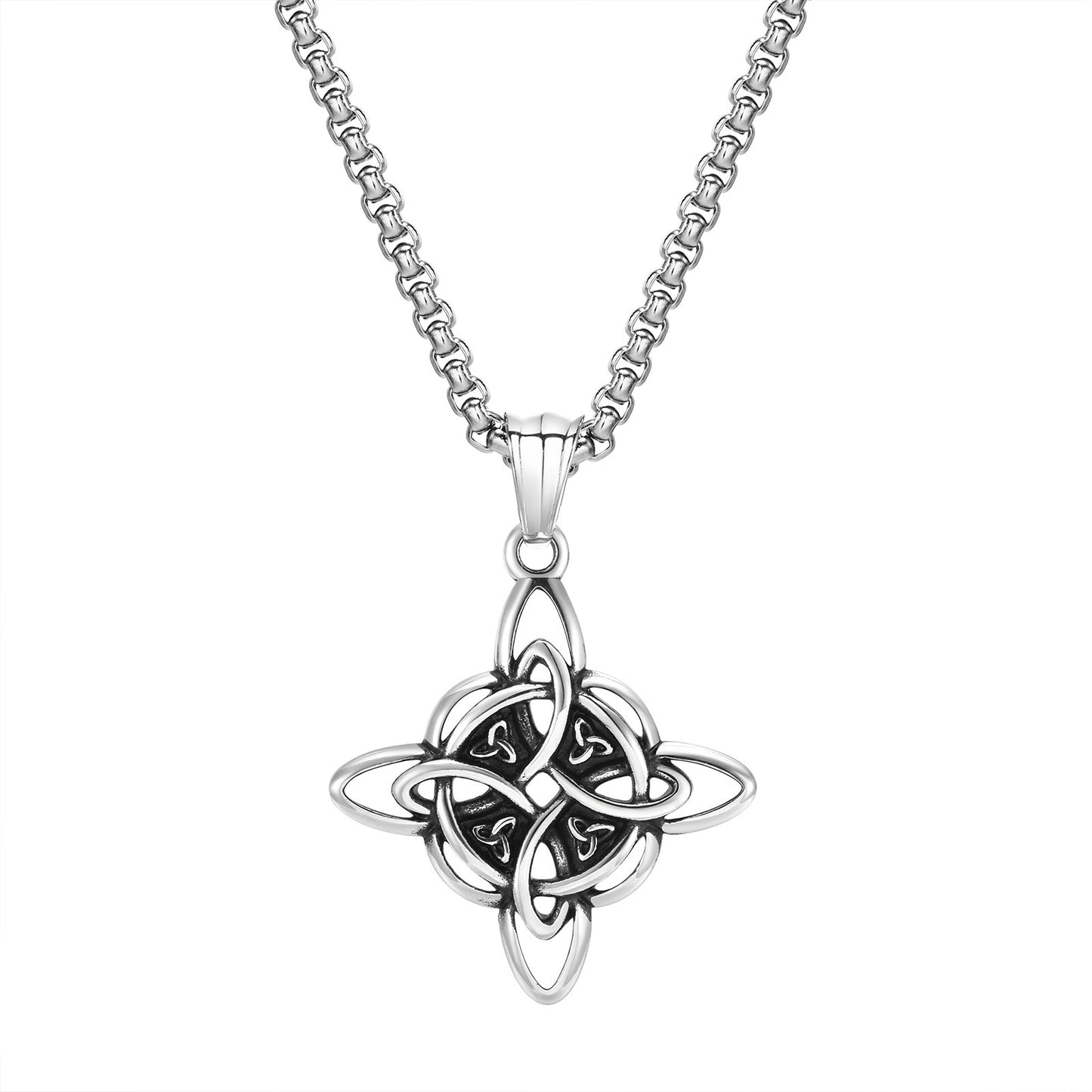 Accessories Men's Stainless Steel Celtic Knot Pendant Necklace