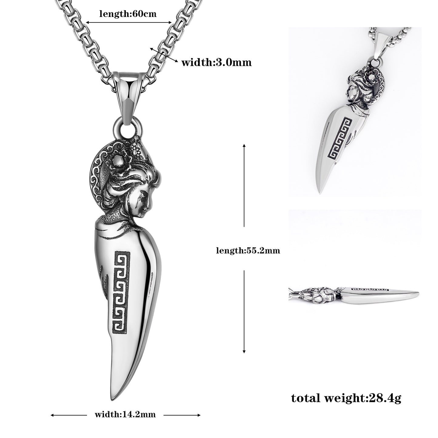 Steel Necklace - Vintage Everyday Wear