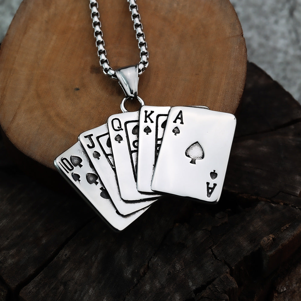 Punk Retro Stainless Steel Men's Pendant Necklace