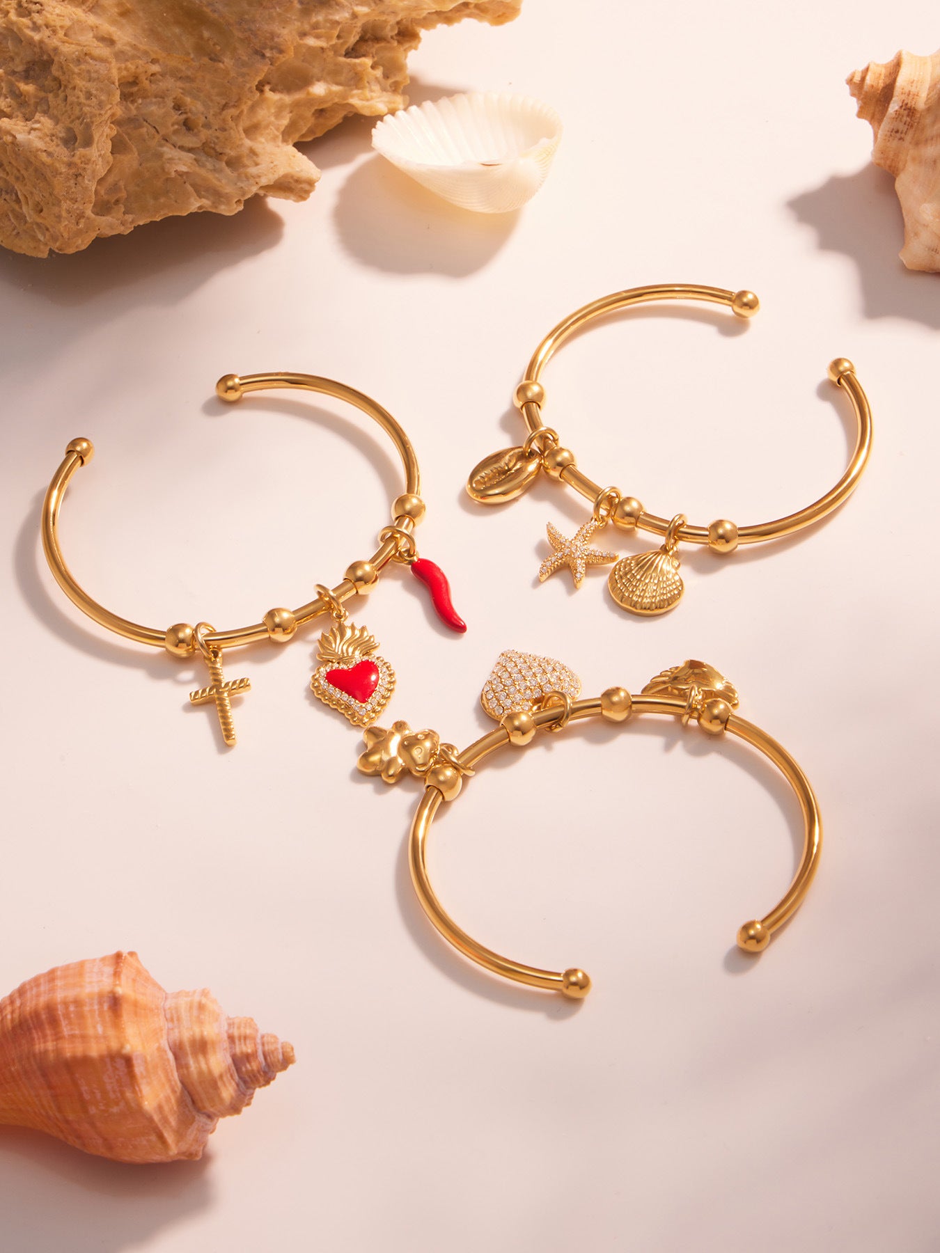 Planderful Handmade Geometric Opening Bracelet For Women