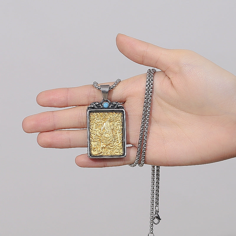 Titanium Steel Gold-Plated Necklace – Luxury Men