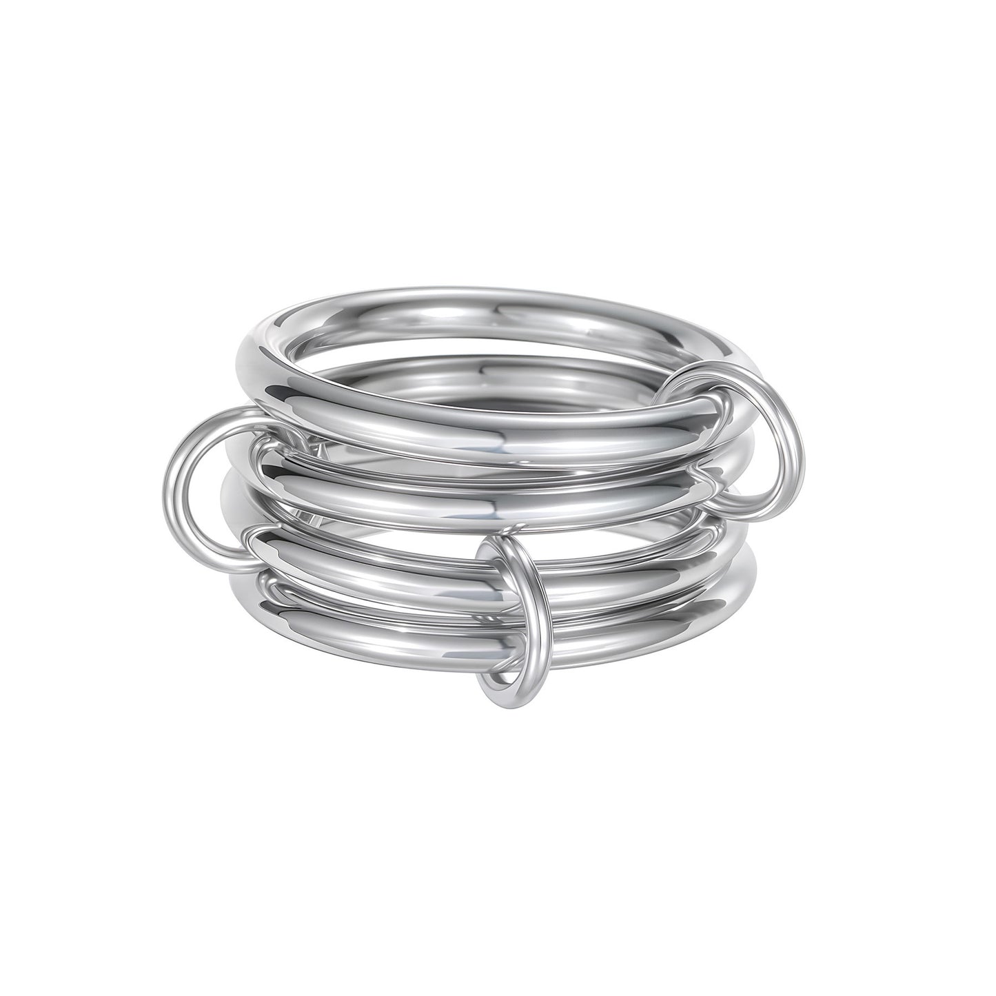 Planderful Four Layer Stacked Ring For Women 18K Gold Plated