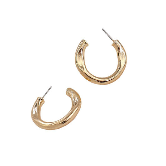 Geometric C-Shaped Earrings - Vienna Verve Collection