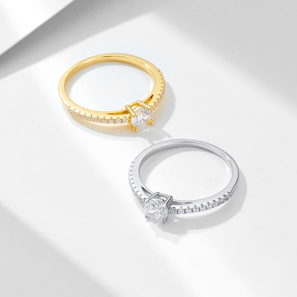 S925 Sterling Silver Zircon Ring Sense Ring