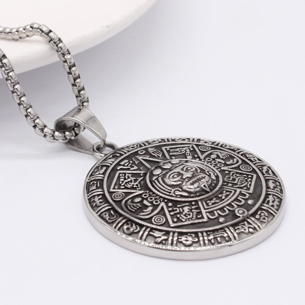 Constellation Compass Pendant Titanium Steel Necklace for Unisex Adventurers by Planderful