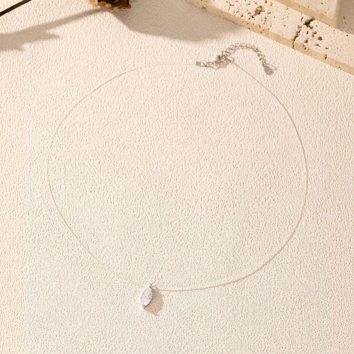 925 Sterling Silver Moissanite Floating Pendant Necklace