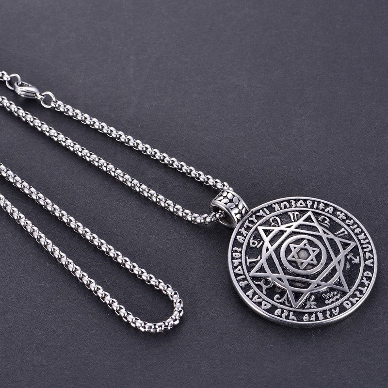 1. Planderful Hexagram Stainless Steel Pendant for Men
