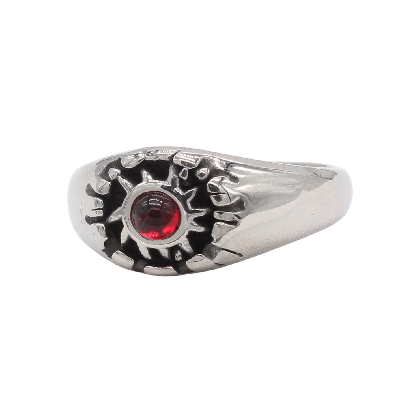 Planderful Jewelry Vintage Sun Design Titanium Steel Ring For Men Women Sizes 7 Through 11