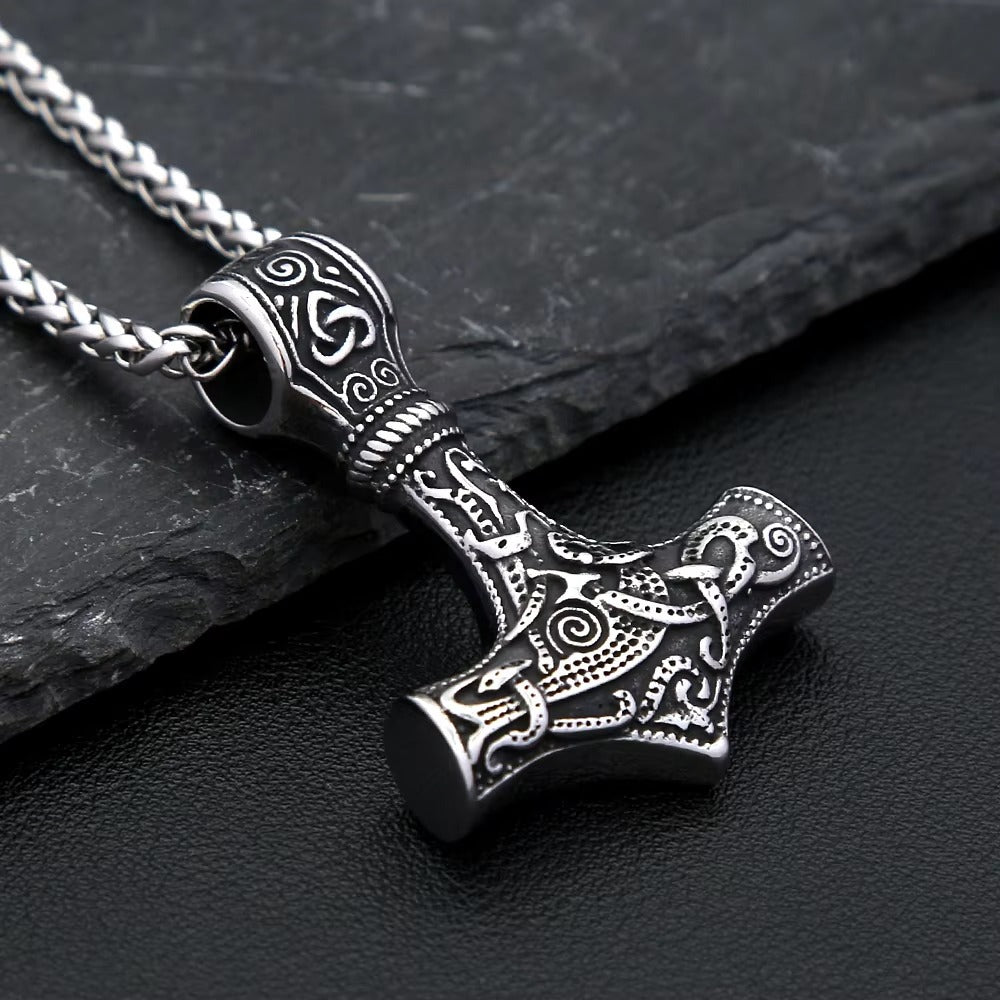 Vintage Viking Stainless Steel Men's Pendant Necklace