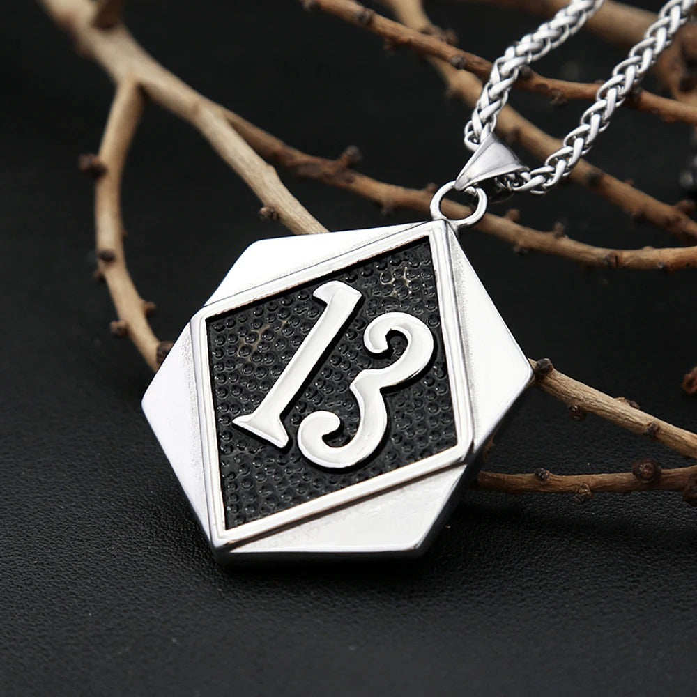 Trendy Digital Stainless Steel Men's Pendant Necklace