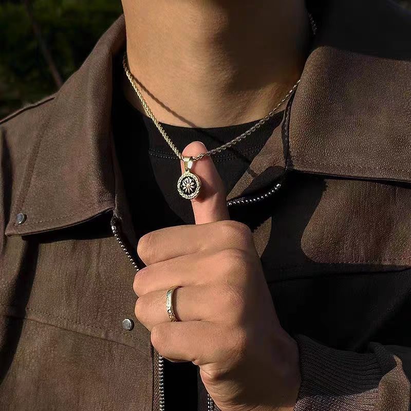 Planderful Jewelry Gold Coin Necklace Stainless Steel