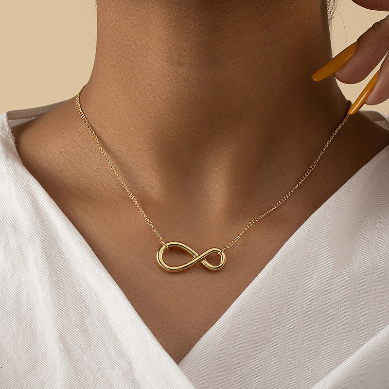 Metal Mobius Ring Pendant Necklace - Vienna Verve Collection