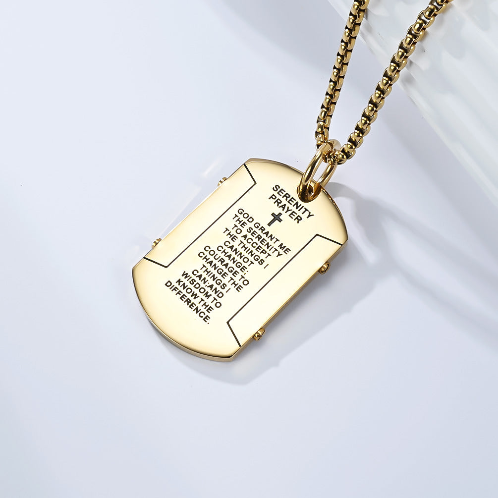 Steel Necklace - Elegant Mens Street Style Pendant Planderful Everyday Genie Collection