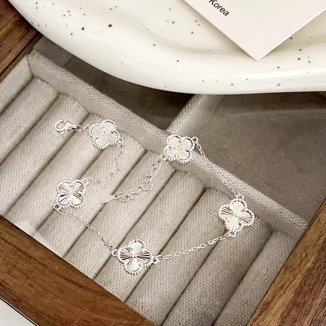 S925 Sterling Silver Four-Leaf Clover Necklace