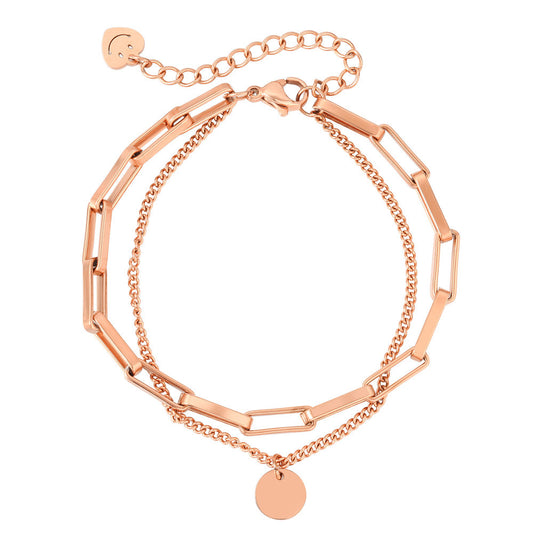 Titanium Steel Double Layer Bracelet Elegant For Modern Women By Planderful Everyday Genie Collection