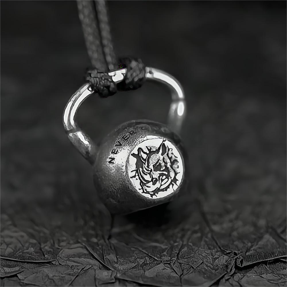 European and American Jewelry Wholesale Titanium Steel Men's Kettlebell Pendant Necklace