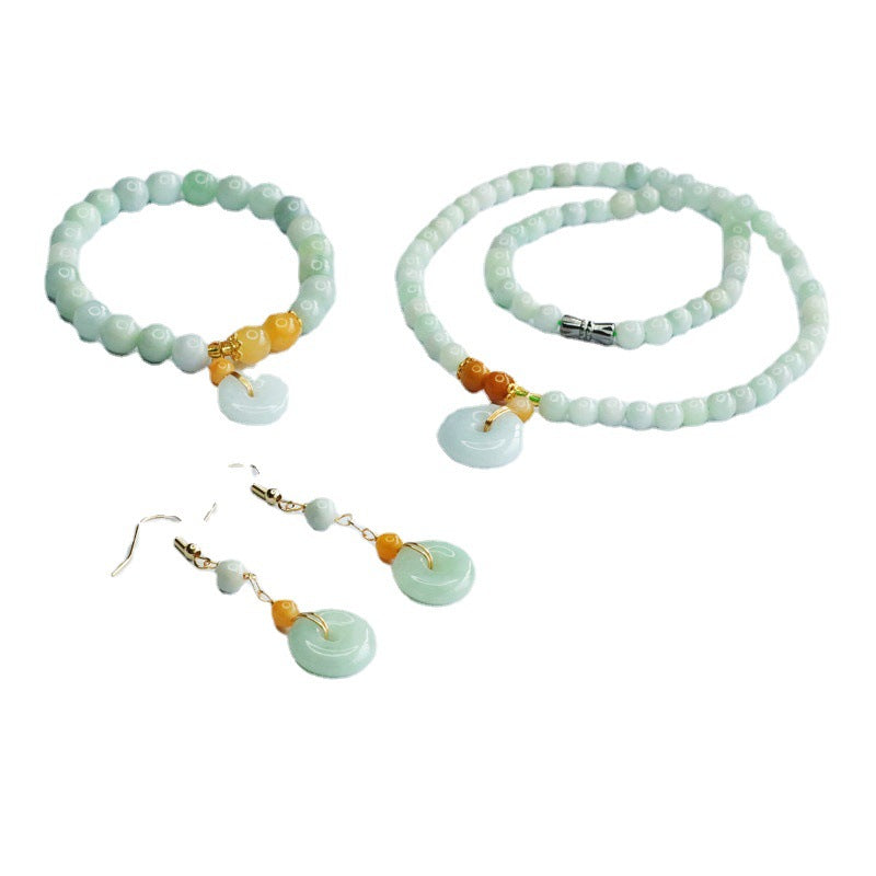 Jadeite Peace Buckle 15 mm Bracelet