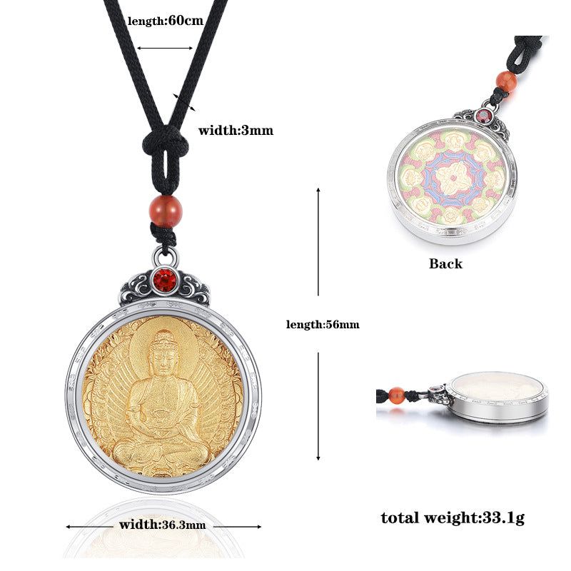 Steel Necklace – Statement Chinese Zodiac Buddha Saints