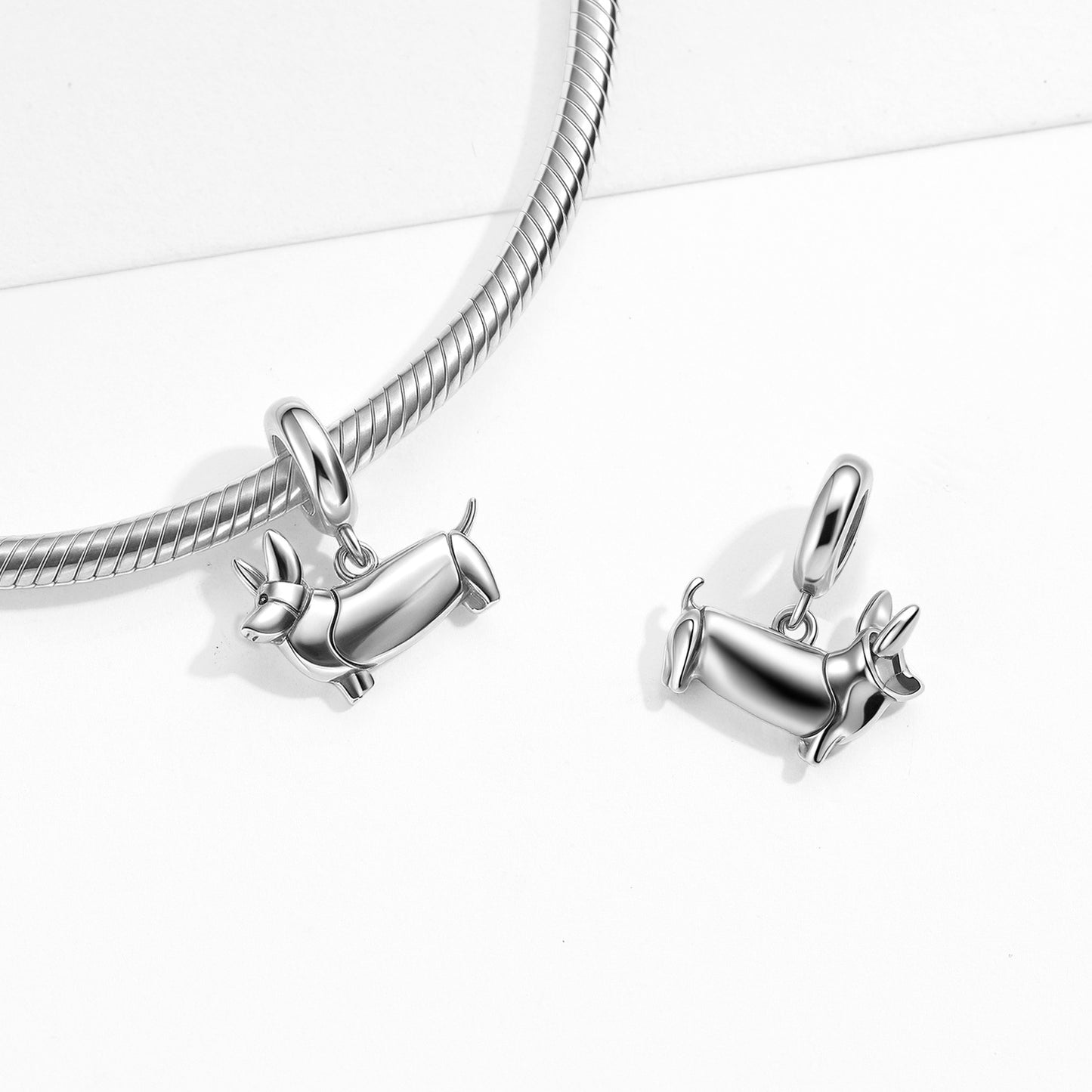 Planderful Jewelry Corgi Pendant Sterling Silver Necklace