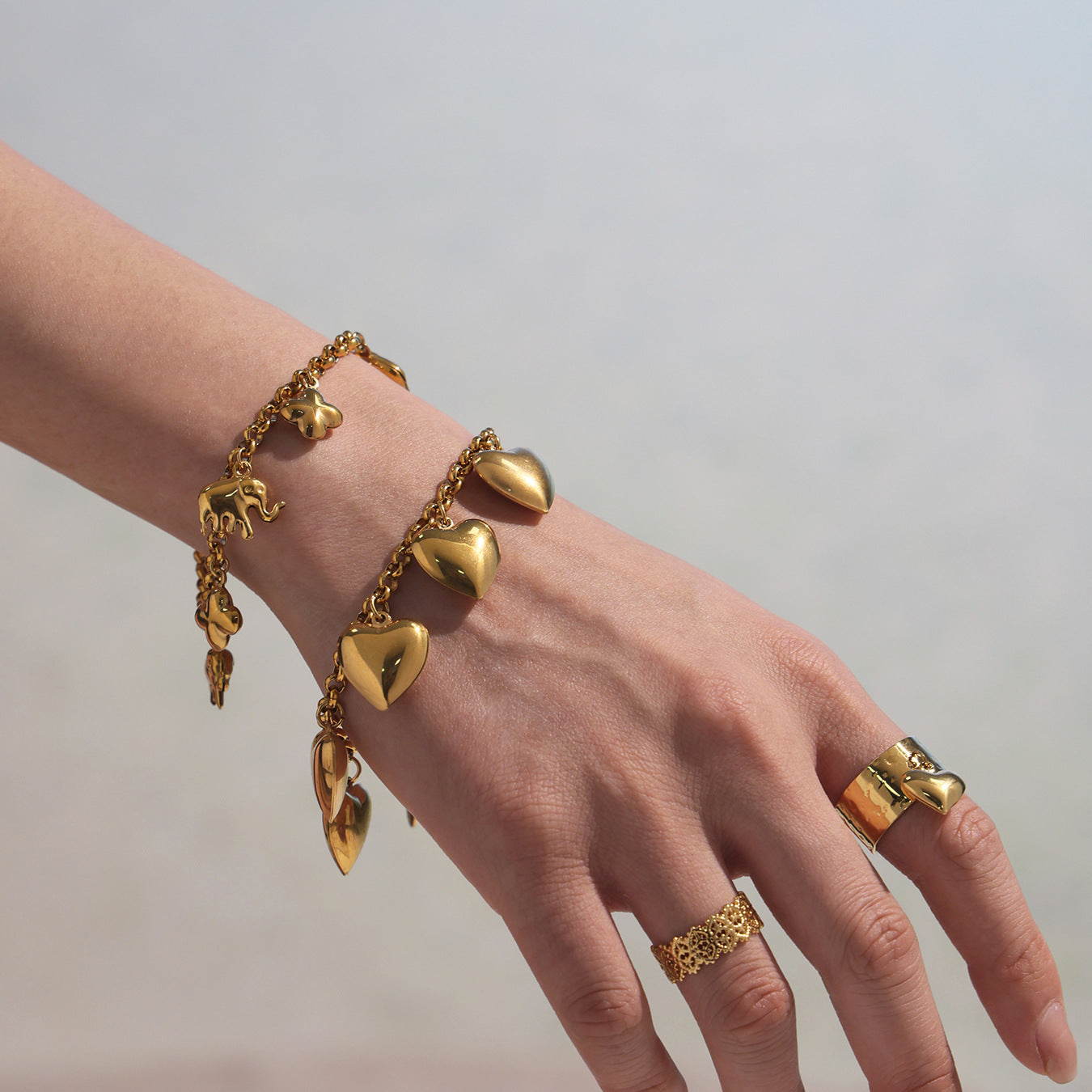 Planderful Genie 18K Gold Plated Women Love Bracelet