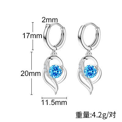 Zircon Heart Earrings