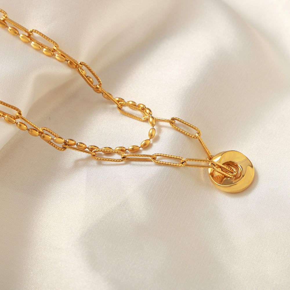 Golden Twist Double Necklace for Women - Everyday Genie Collection