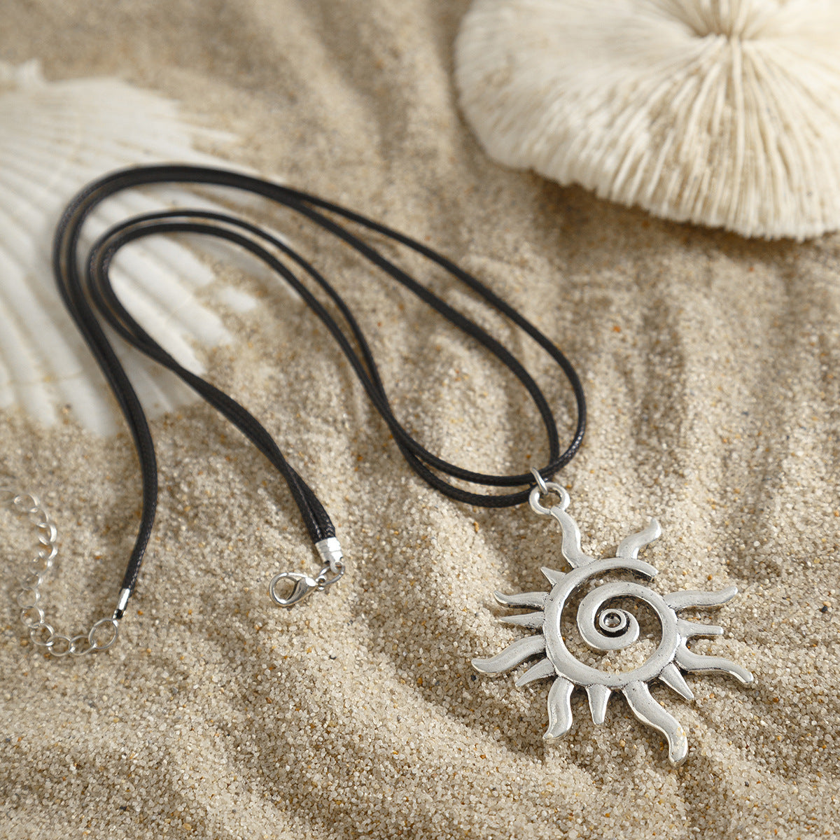 Sun Pendant Beach Necklace