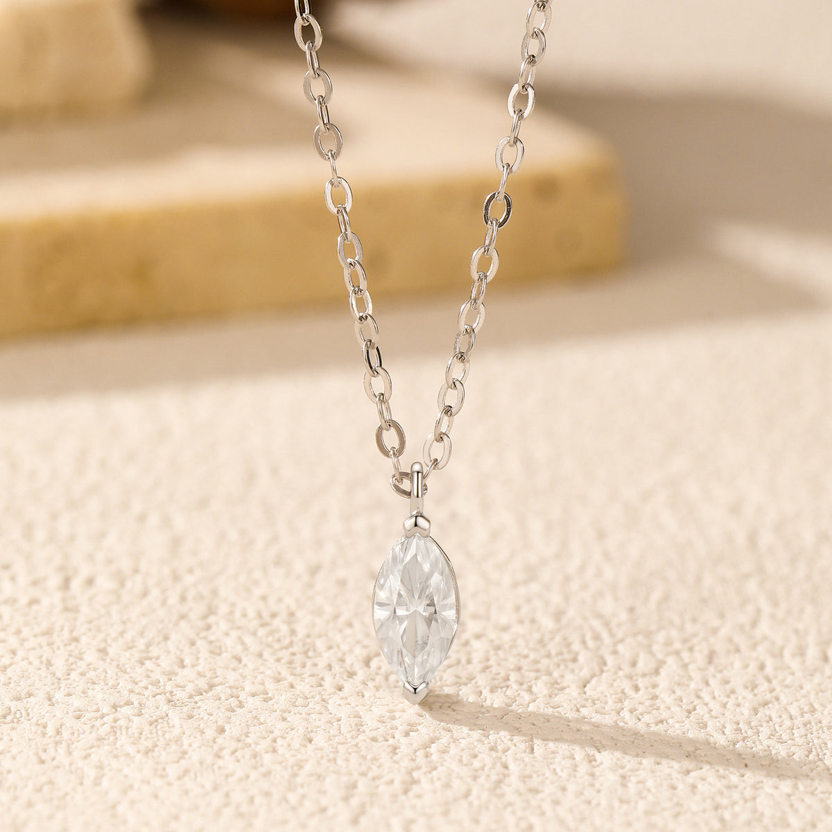 925 Sterling Silver 0.50 ct Moissanite Necklace