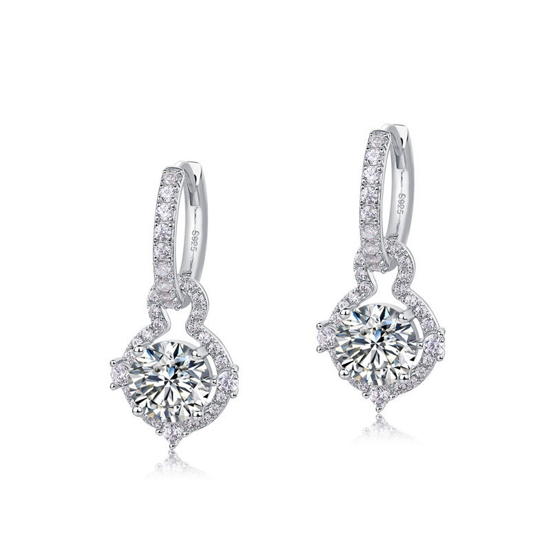 S925 Sterling Silver Moissanite Minimalist Stud Earrings