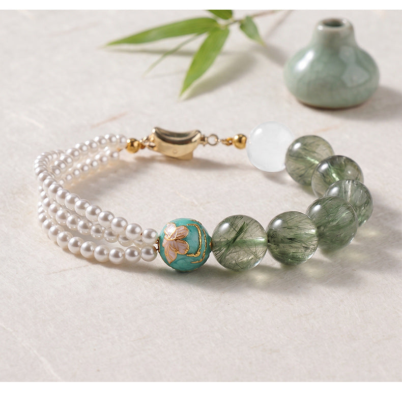 Purple Kunzite Pearl Bracelet