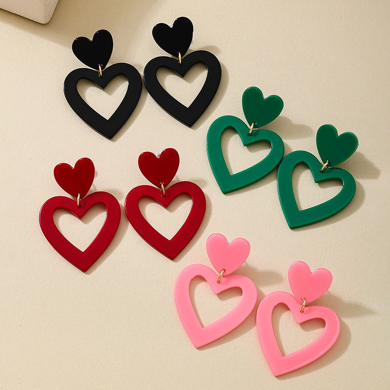 Planderful Vienna Verve Earrings – Personalized Acrylic Love Pendant Design