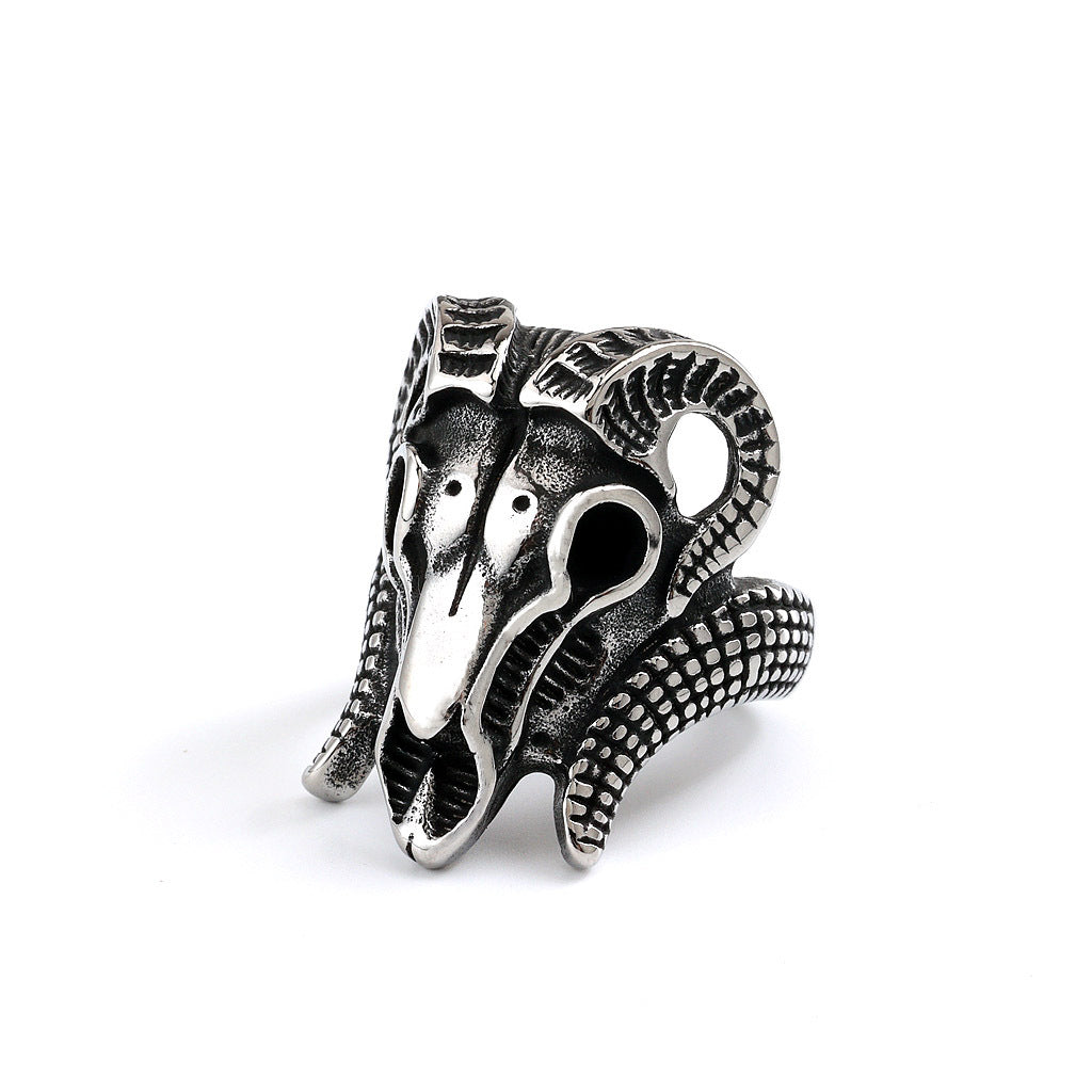 Punk Skull Stainless Steel Men's Ring