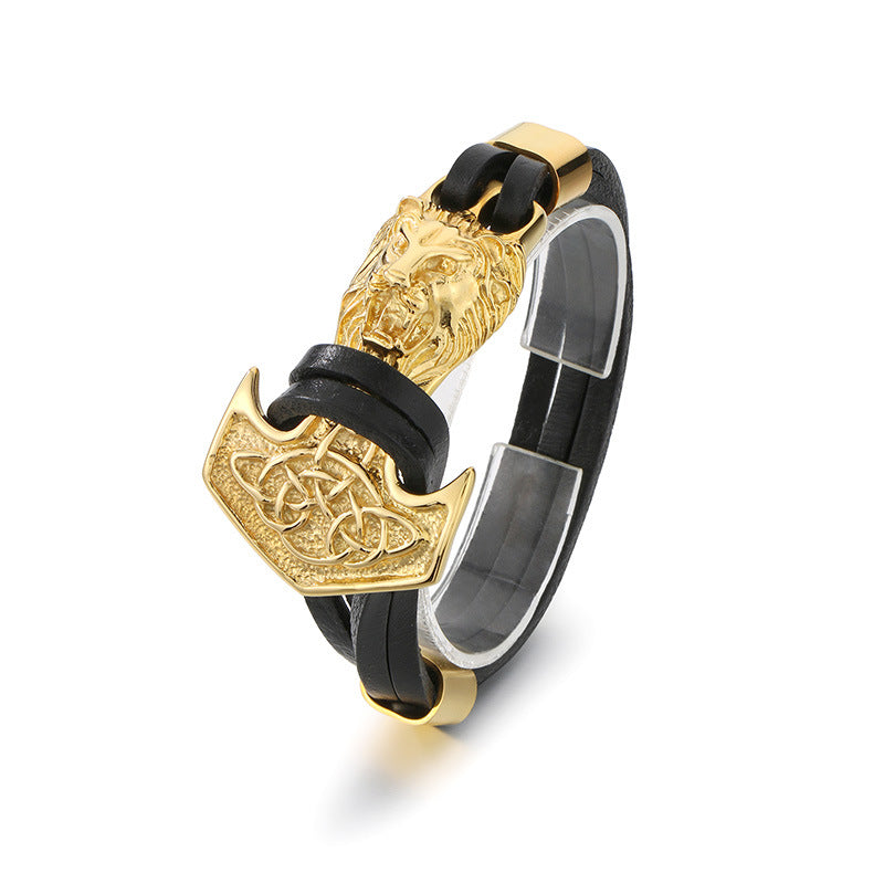 Planderful Vintage Viking Quake Bracelet For Men Navy Style