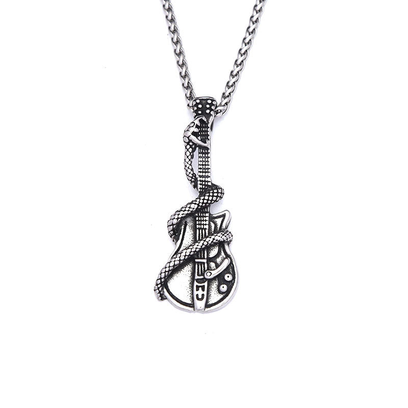 Personalized Titanium Steel Viper Necklace for Men