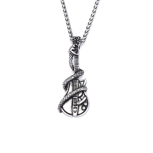 Personalized Titanium Steel Viper Necklace for Men