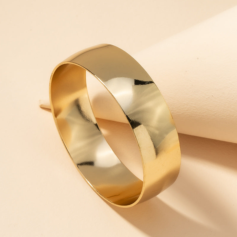 Exaggerated Metal Bracelet with Cross-Border Charm