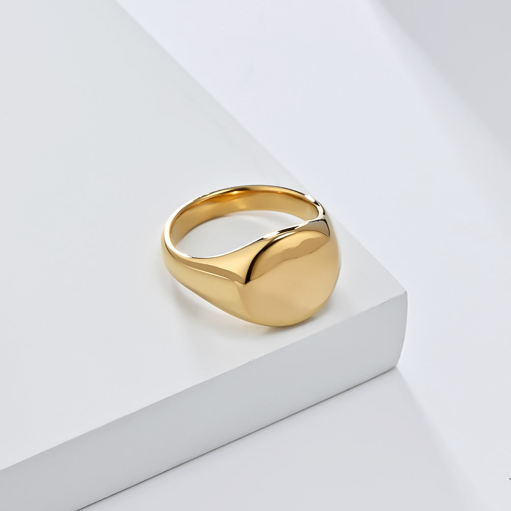 European And American Personalized Light Luxury Titanium Steel Ring For Men And Women