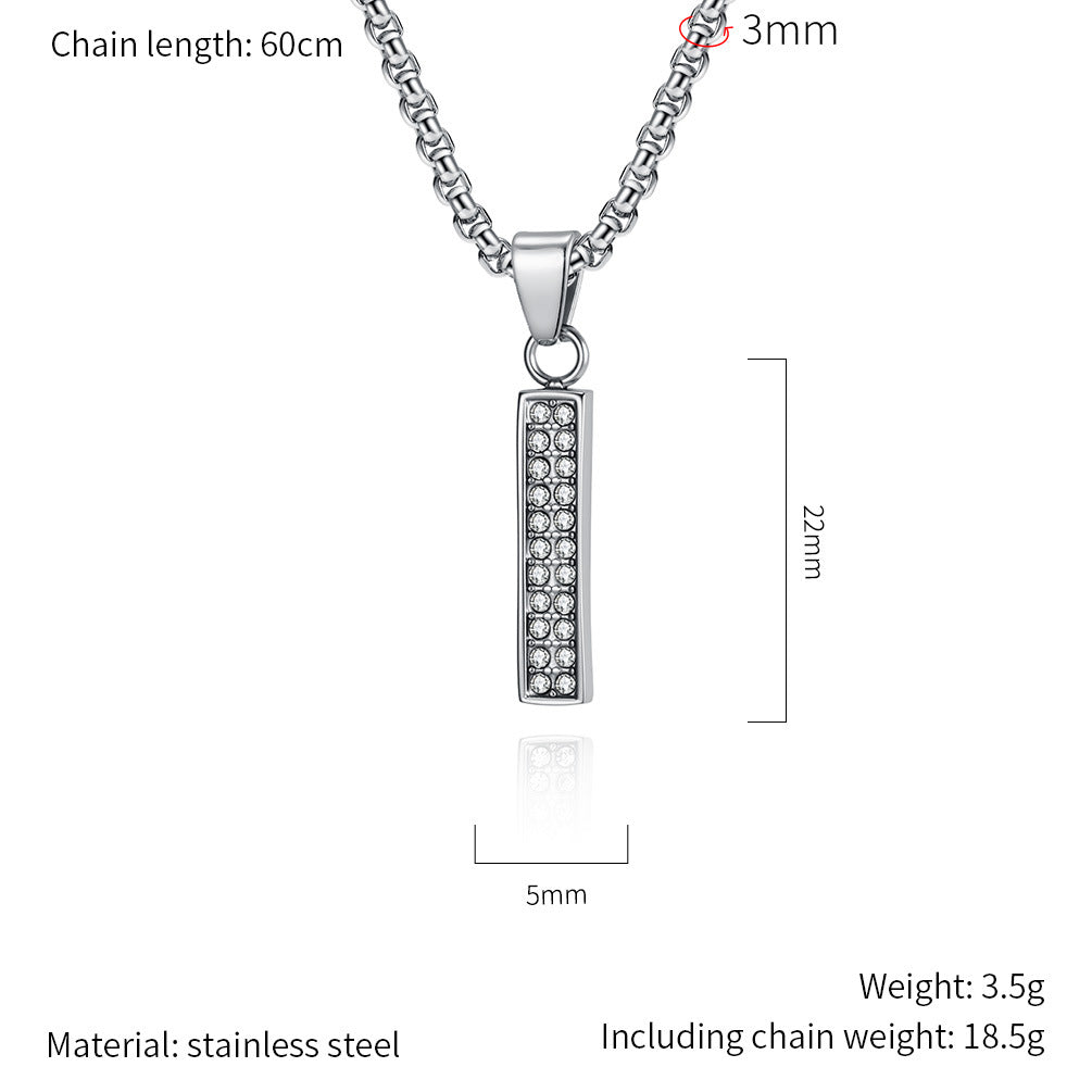 Planderful Everyday Genie Zircon Necklace Arabic Numerals Unisex Streetwear Charm For Men Women