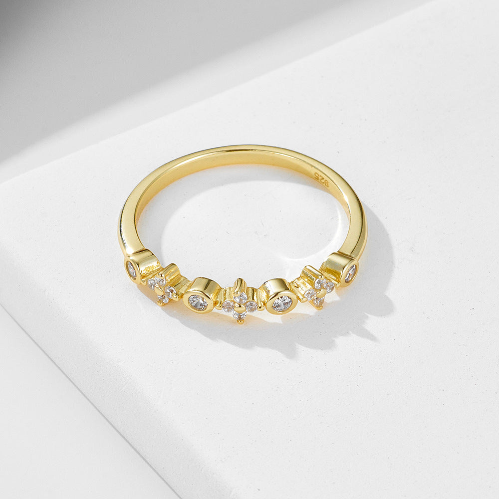 Commuter Zircon Sterling Silver Ring Trend Design