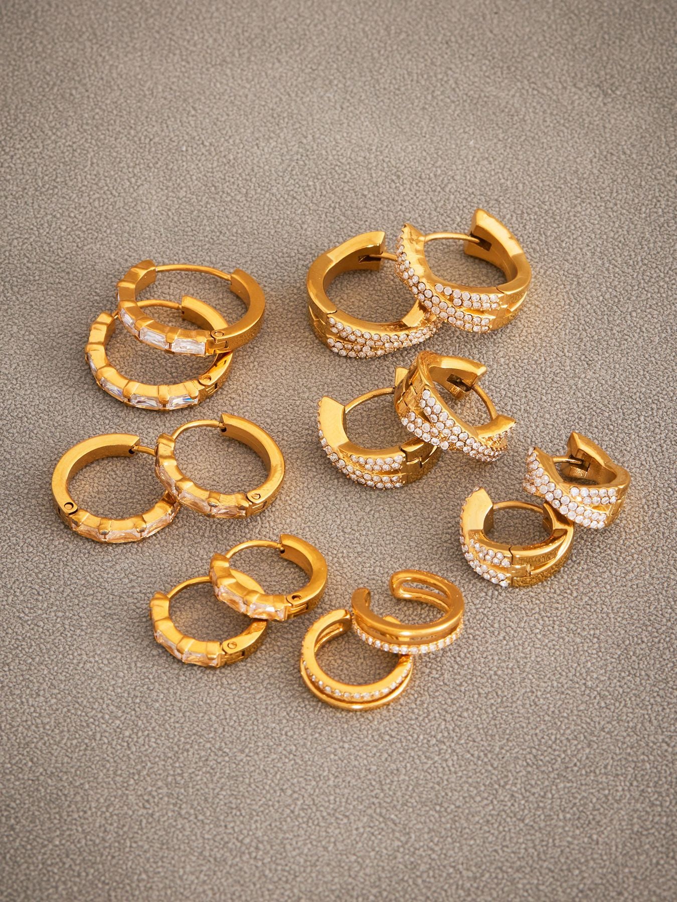 Planderful Exquisite Zircon Earrings Gold Plated Cross Women