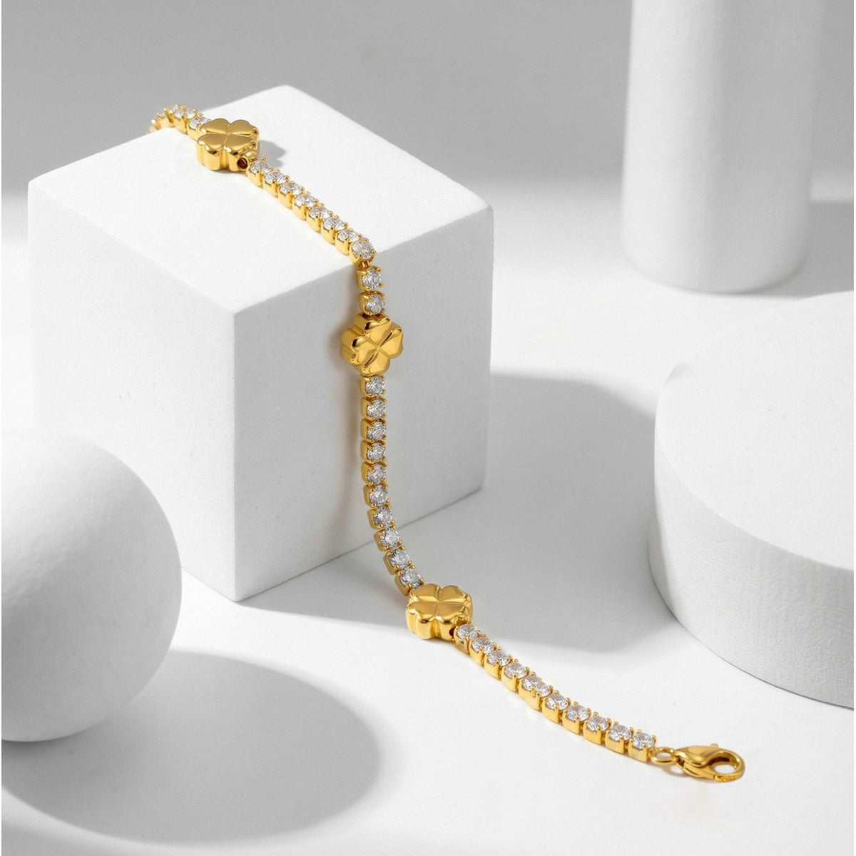 Heart Zircon Stainless Steel Bracelet