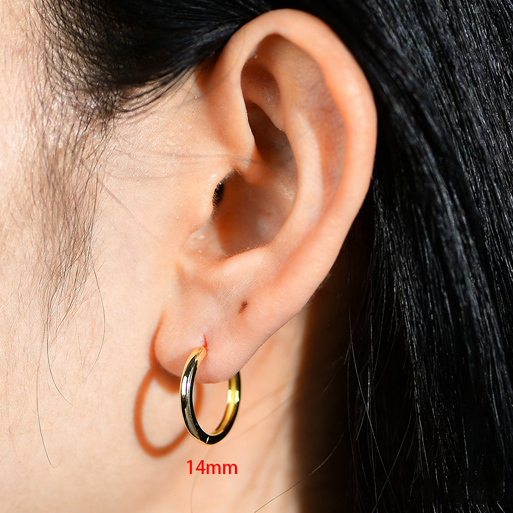 S925 Sterling Silver Ear Buckle Bare Body Earrings