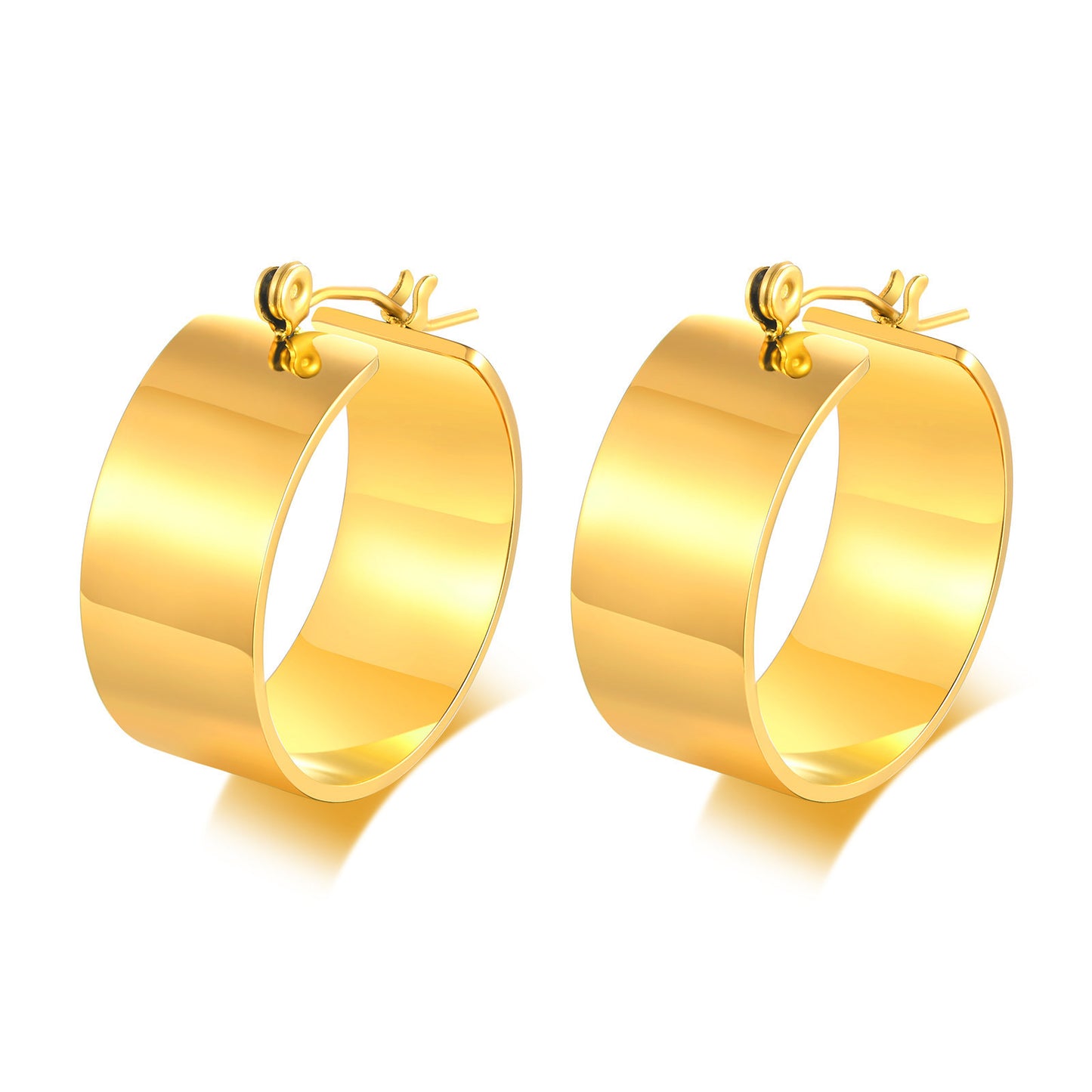 Jewelry Ins Wind Earrings Metal Bare Body Glossy Large Ring