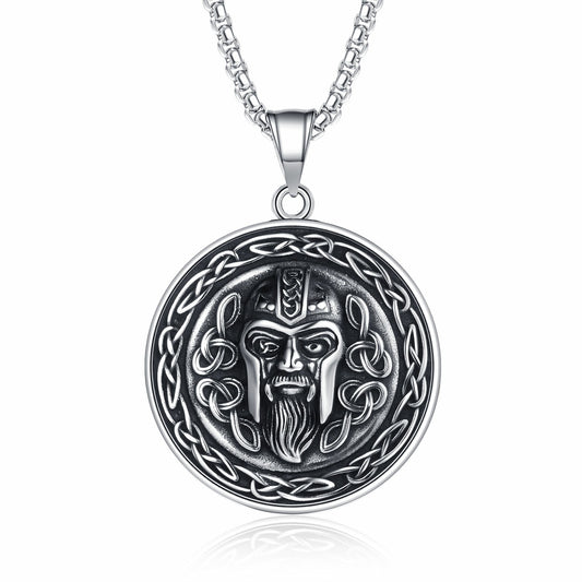 Stainless Steel Necklace – Vintage Viking Pendant For Men