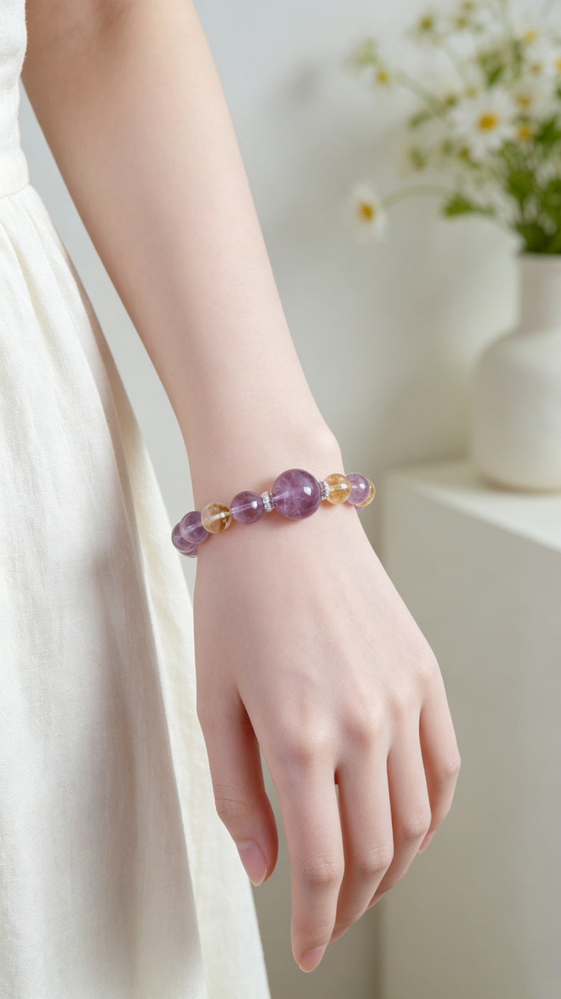 Bolivian Amethyst & Citrine Bracelet