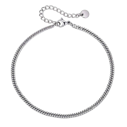 Four-Sided Grinding Anklet E-Commerce Stainless Steel Anklet