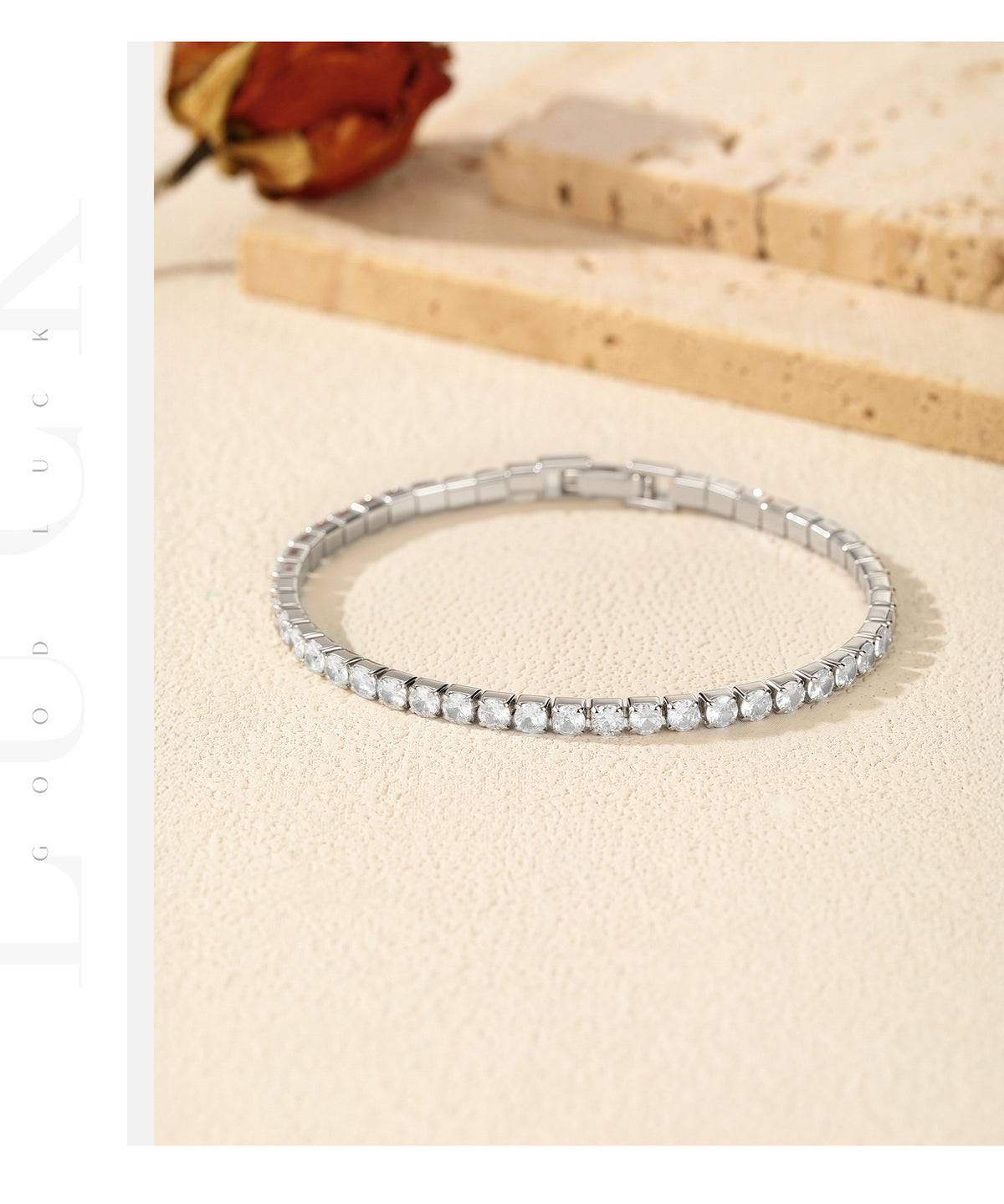 925 Sterling Silver Tennis Zircon Bracelet