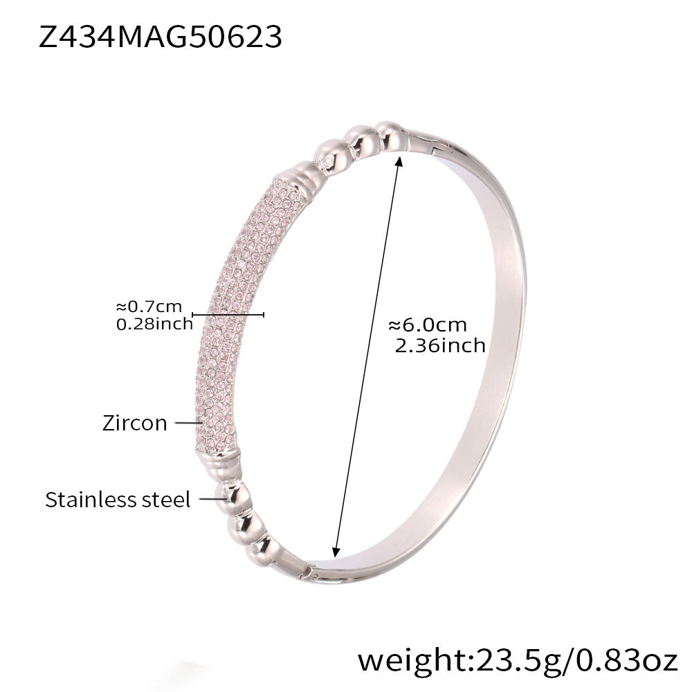 Planderful Everyday Genie Stainless Steel Zircon Bracelet