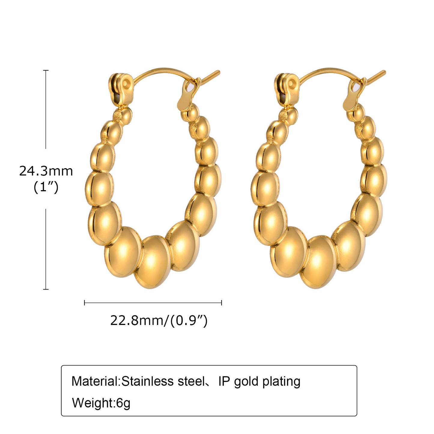 Cross-Border European And American Jewelry Stainless Steel Earrings