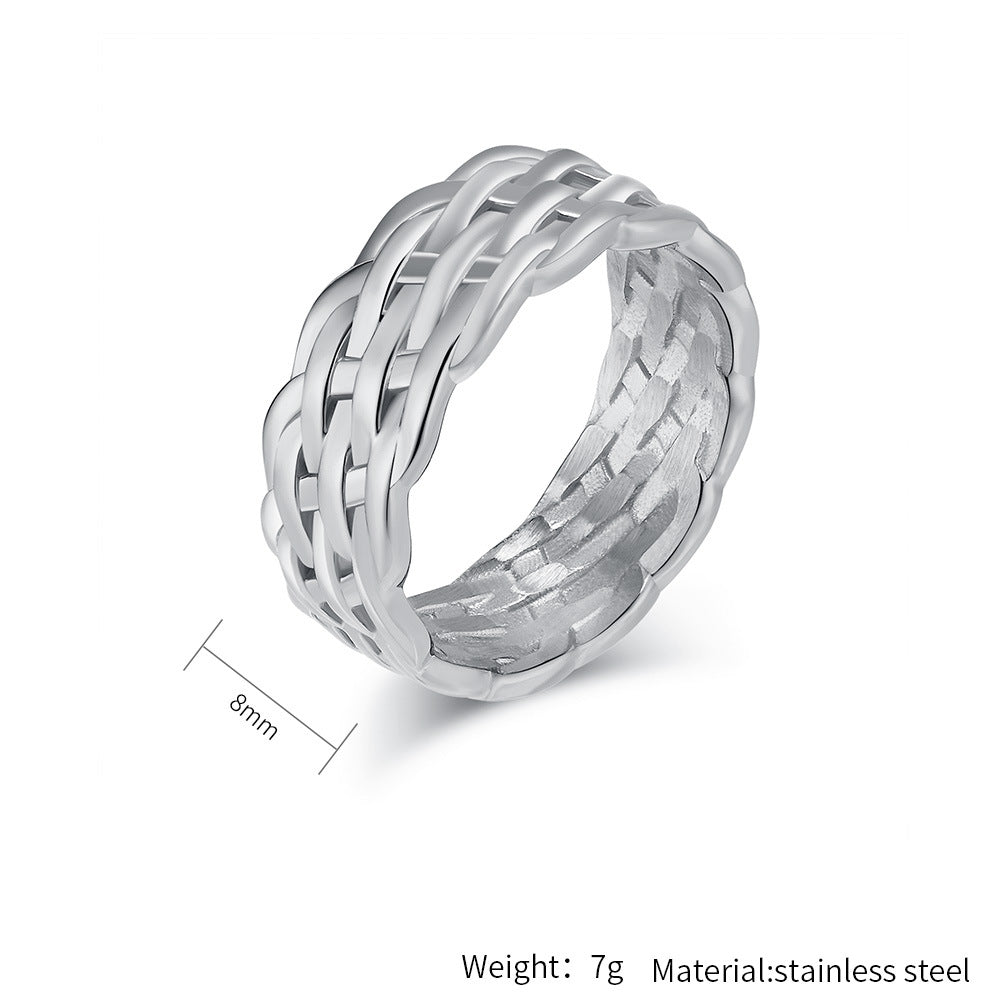 Steel Ring - Elegant Unisex Twist